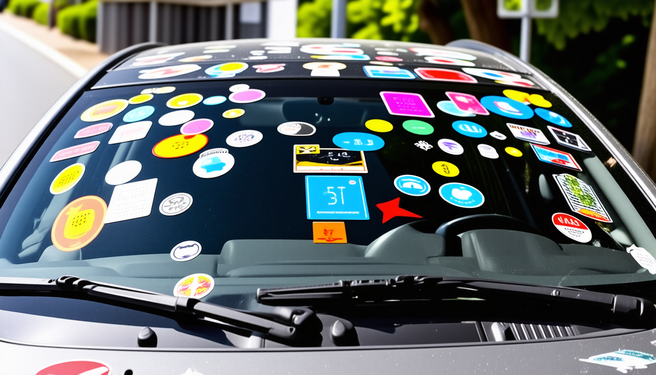découvrez comment décorer votre pare-brise avec des stickers tout en évitant les risques d'amendes grâce à nos conseils pratiques et créatifs.