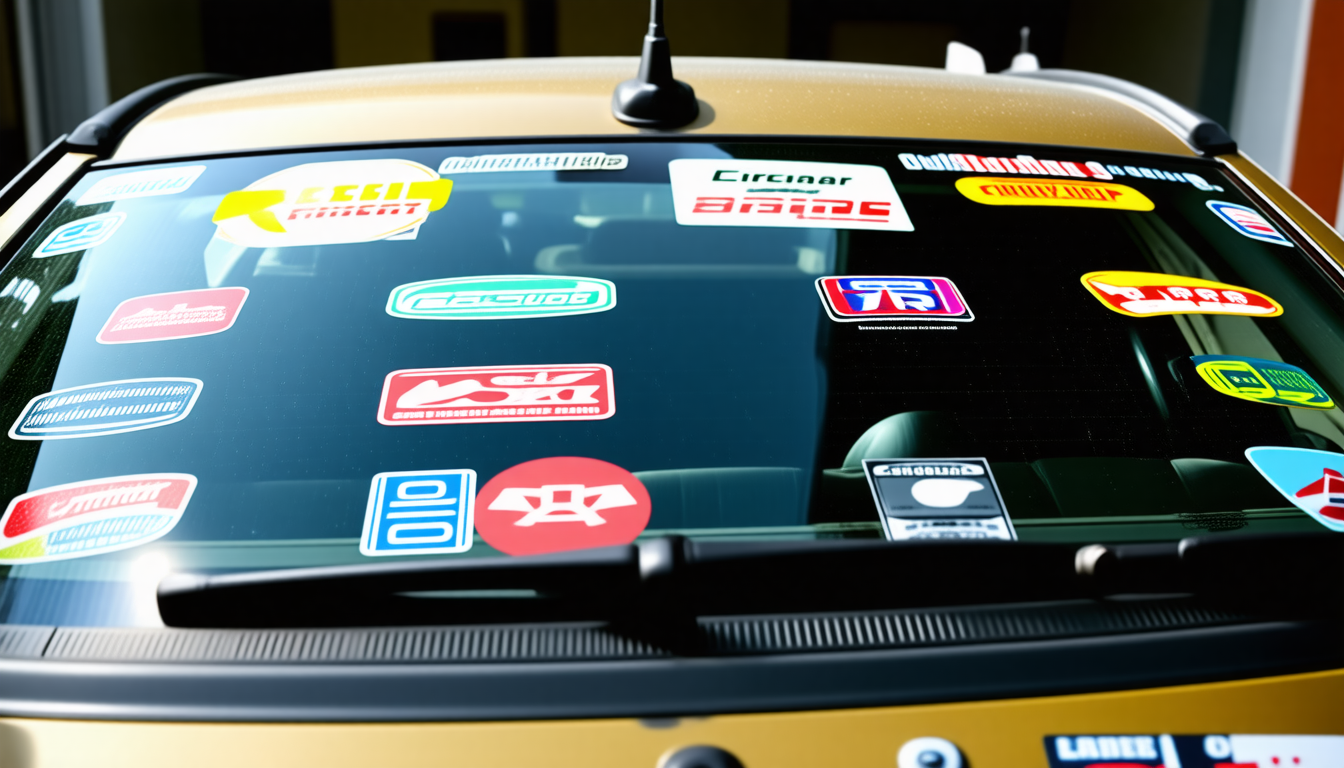 découvrez comment les stickers sur le pare-brise peuvent exprimer votre créativité tout en respectant la réglementation pour éviter les amendes.